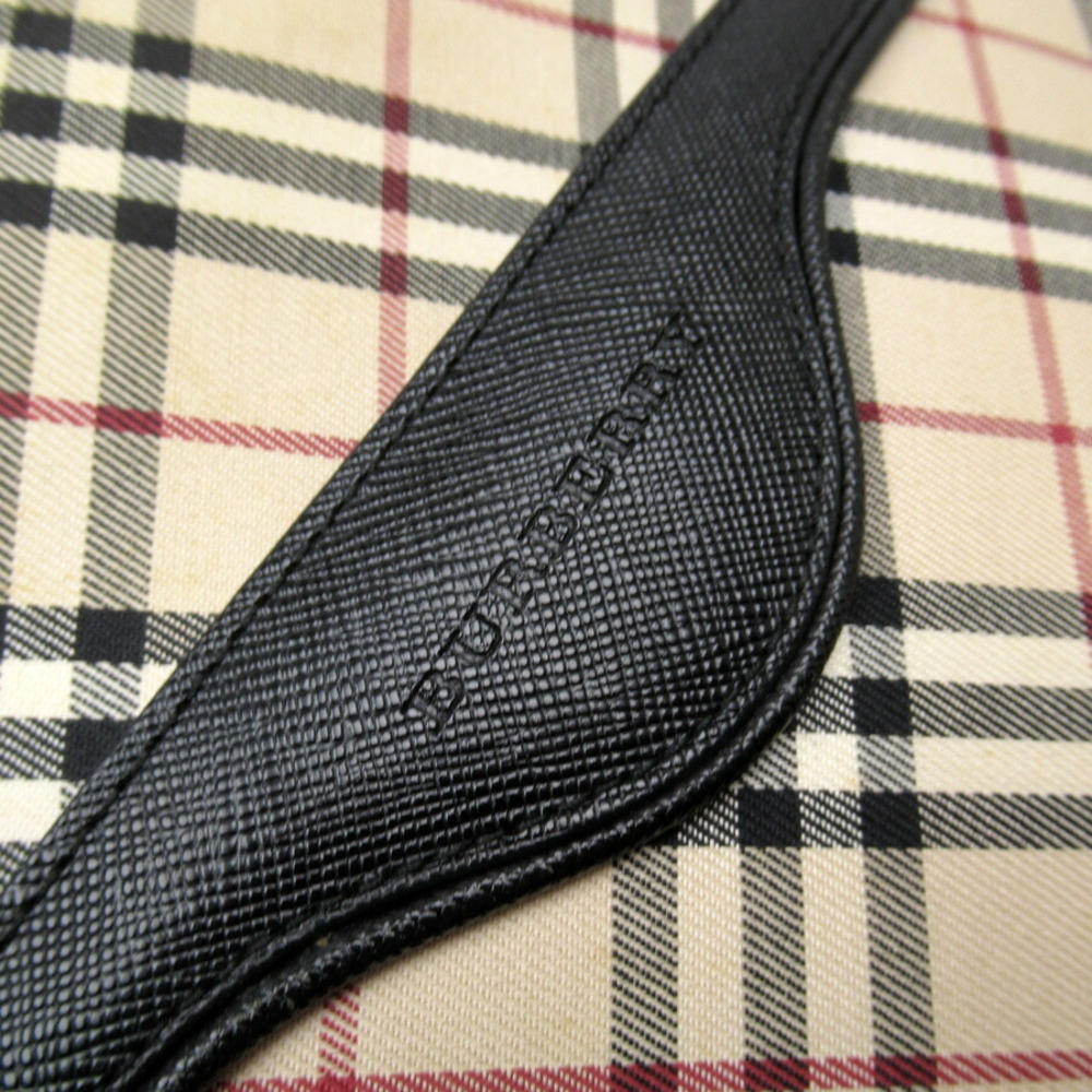 Burberry Shoulder Check Leather Nova Canvas Bag - Picture 4 of 4